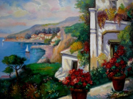 Picturi cu peisaje Tablou peisaj cu flori