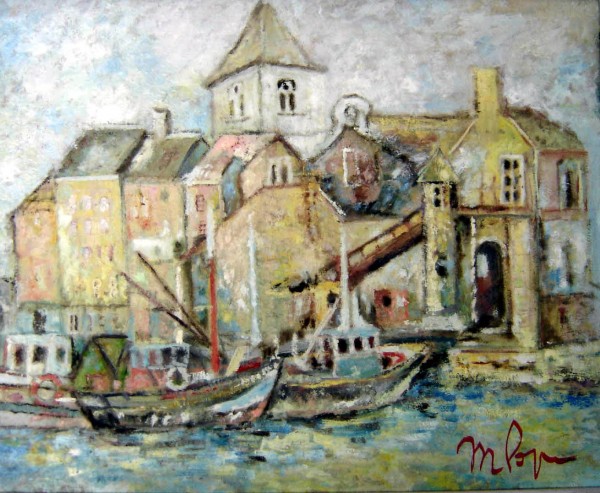 Picturi cu peisaje Port la marea nordului