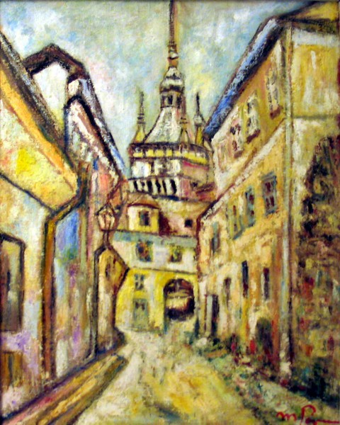 Picturi cu peisaje Turnul cu ceas