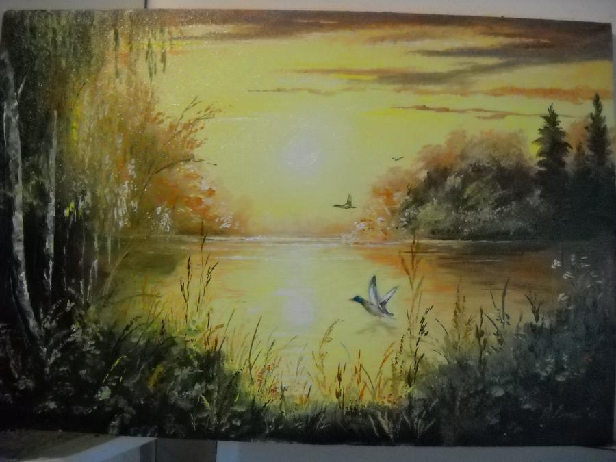 Picturi cu peisaje Apus de soare 5