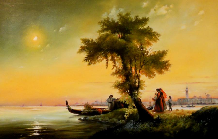Picturi cu peisaje once upon a sunset