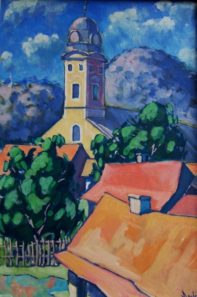 Picturi cu peisaje Biserica reformata baia mare