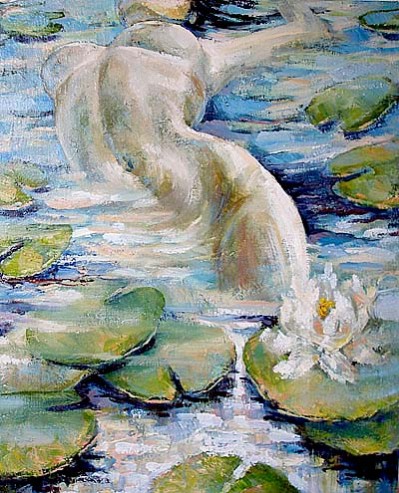 Picturi cu potrete/nuduri Printre nuferi