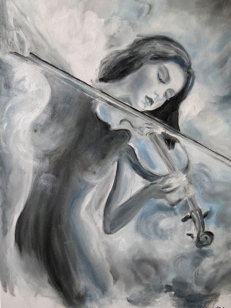 Picturi cu potrete/nuduri Violin girl