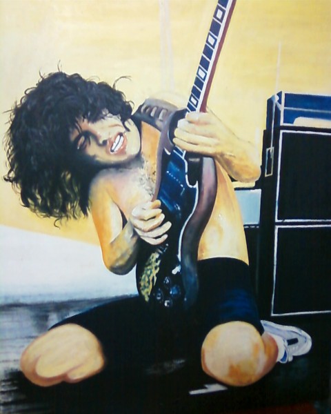 Picturi cu potrete/nuduri Angus young ac dc