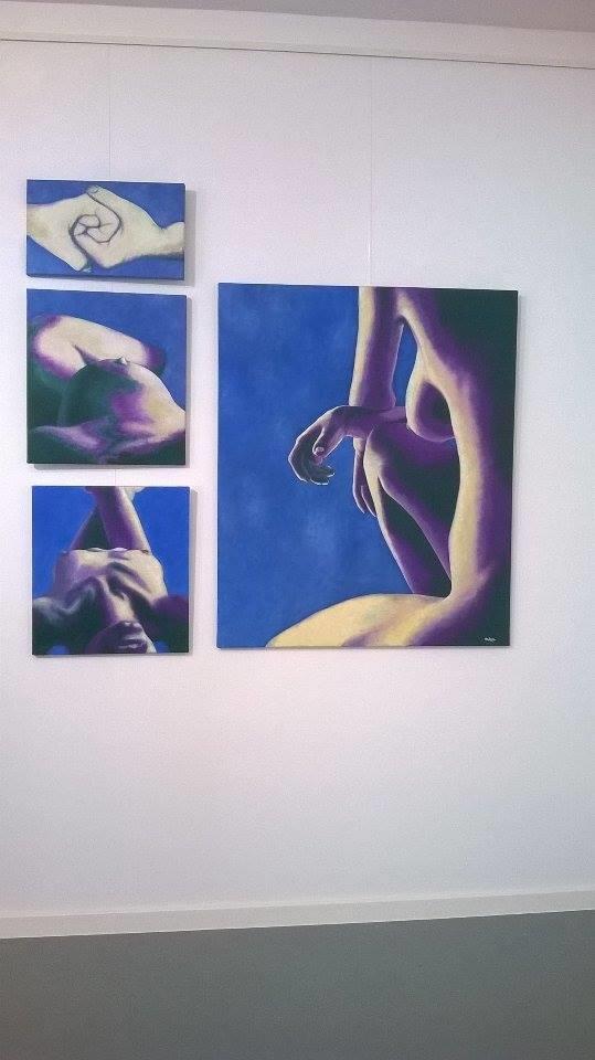 Picturi cu potrete/nuduri Nud Verde-Violet