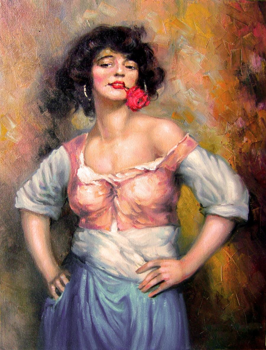 Picturi cu potrete/nuduri gipsy women