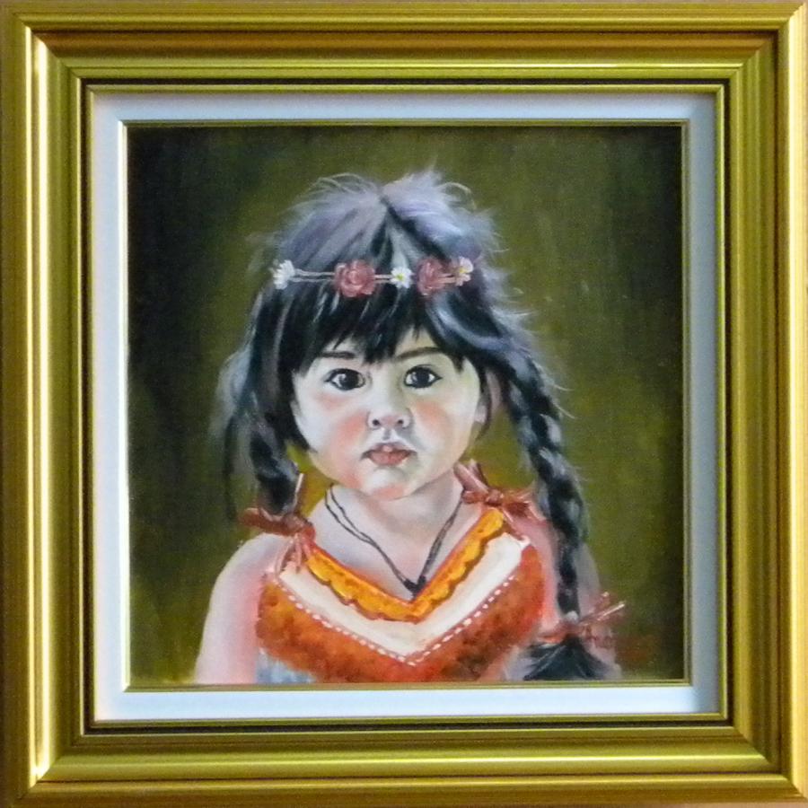 Picturi cu potrete/nuduri PORTRET DE FETITA CU CODITE