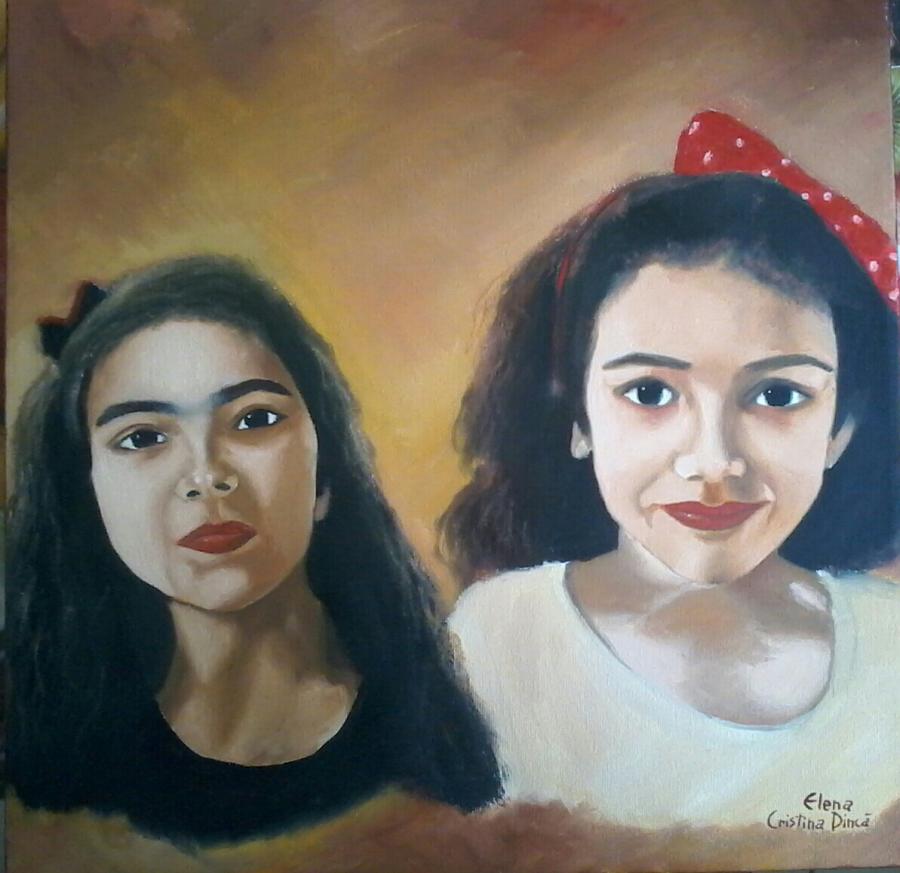 Picturi cu potrete/nuduri Ivone si Bianca