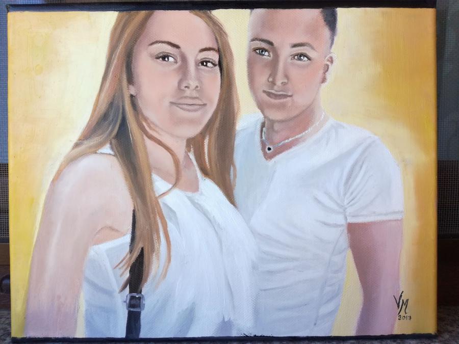 Picturi cu potrete/nuduri portret cuplu