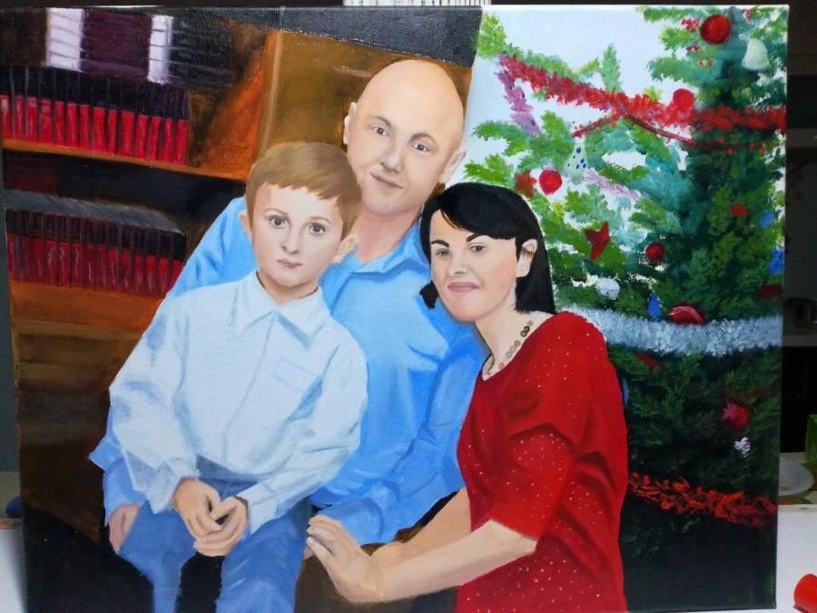 Picturi cu potrete/nuduri portret familie3