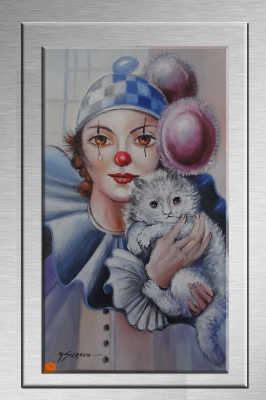 Picturi cu potrete/nuduri clown--88s1