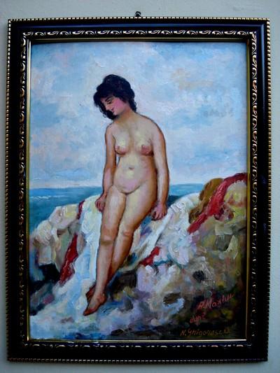 Picturi cu potrete/nuduri Tablou Nud pe malul marii2