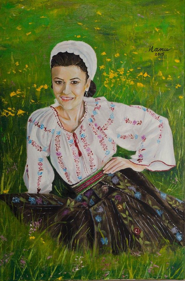 Picturi cu potrete/nuduri Cantareata de folclor romanesc