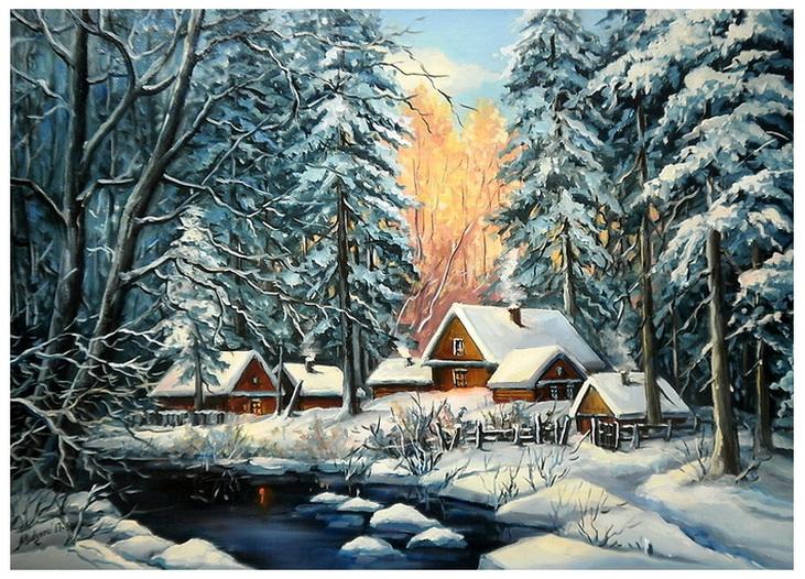 Picturi de iarna O IARNA DE BASM