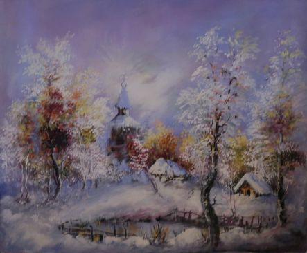 Picturi de iarna peisaj iarna 14