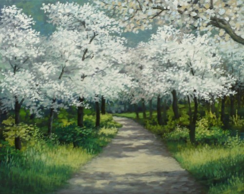 Picturi de primavara Livada insorita primavara