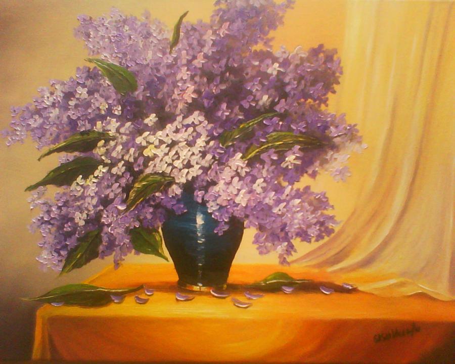 Picturi de primavara flori de liliac 3