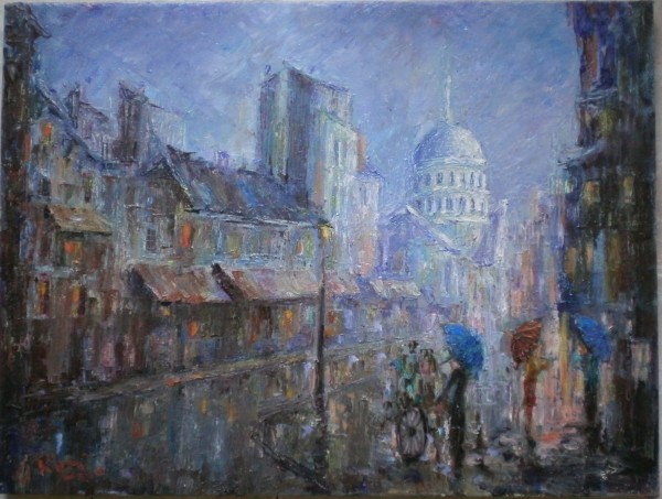 Picturi de toamna Ploaie in paris