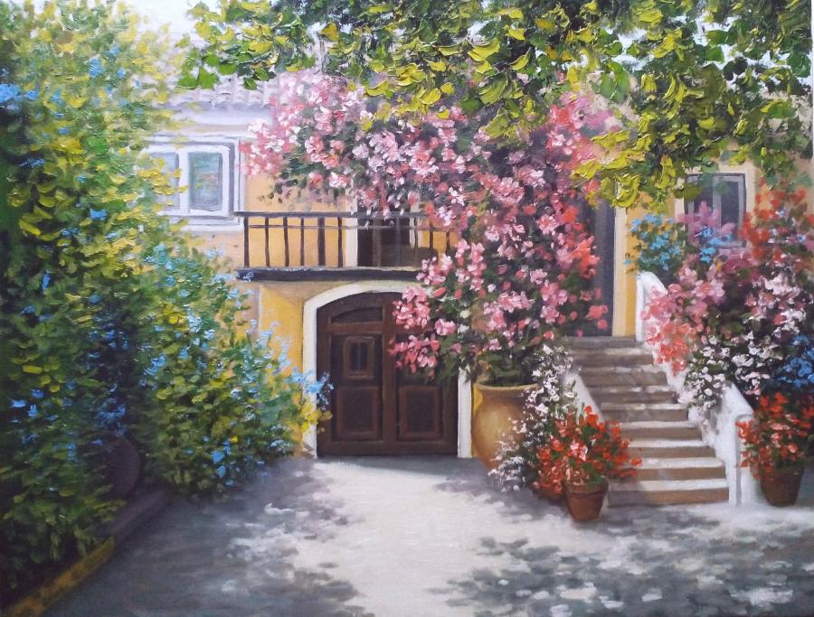 Picturi de vara curte insorita 2 - 2016