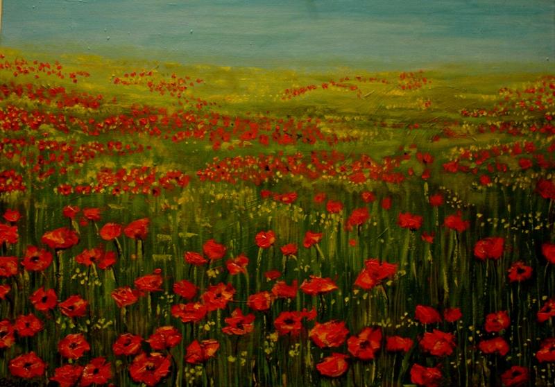 Picturi de vara Vara cu maci pe camp