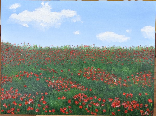 Picturi de vara Camp cu maci