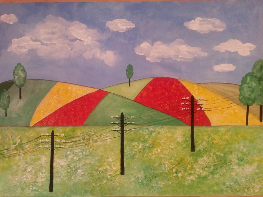 Picturi decor Dealuri Inflorite