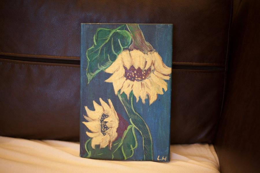 Picturi decor floarea soarelui plangatoare