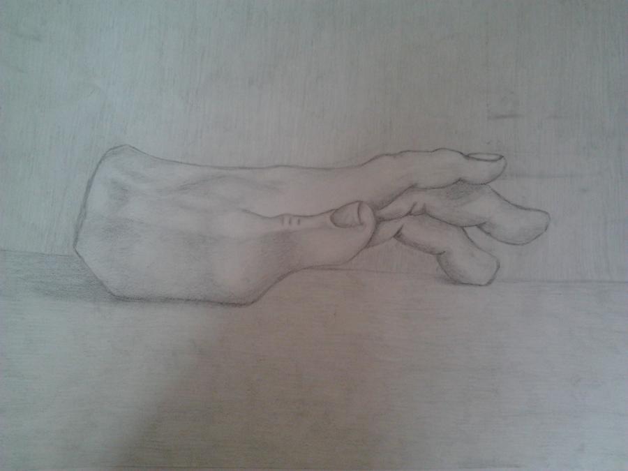 Picturi in creion / carbune MÃ¢nÄƒ de gips