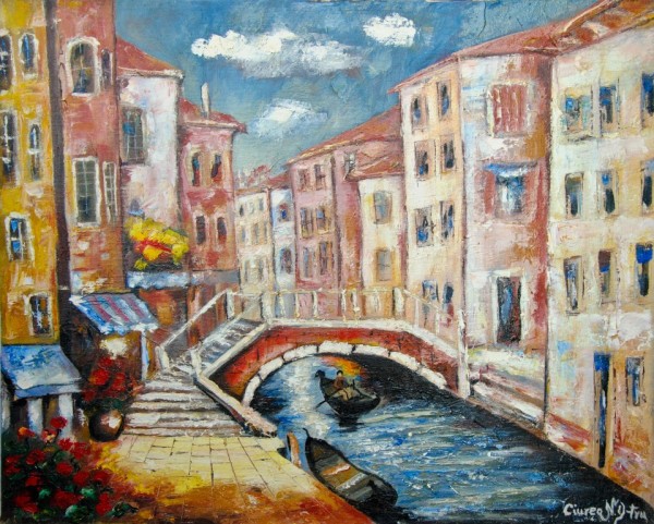 Picturi maritime navale Peisaj venetian 2