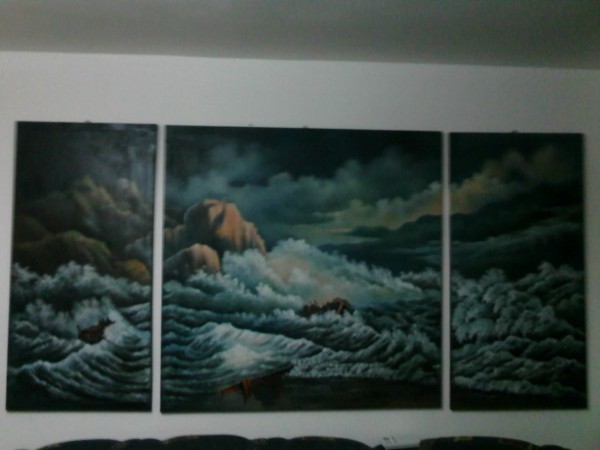 Picturi maritime navale Furtuna