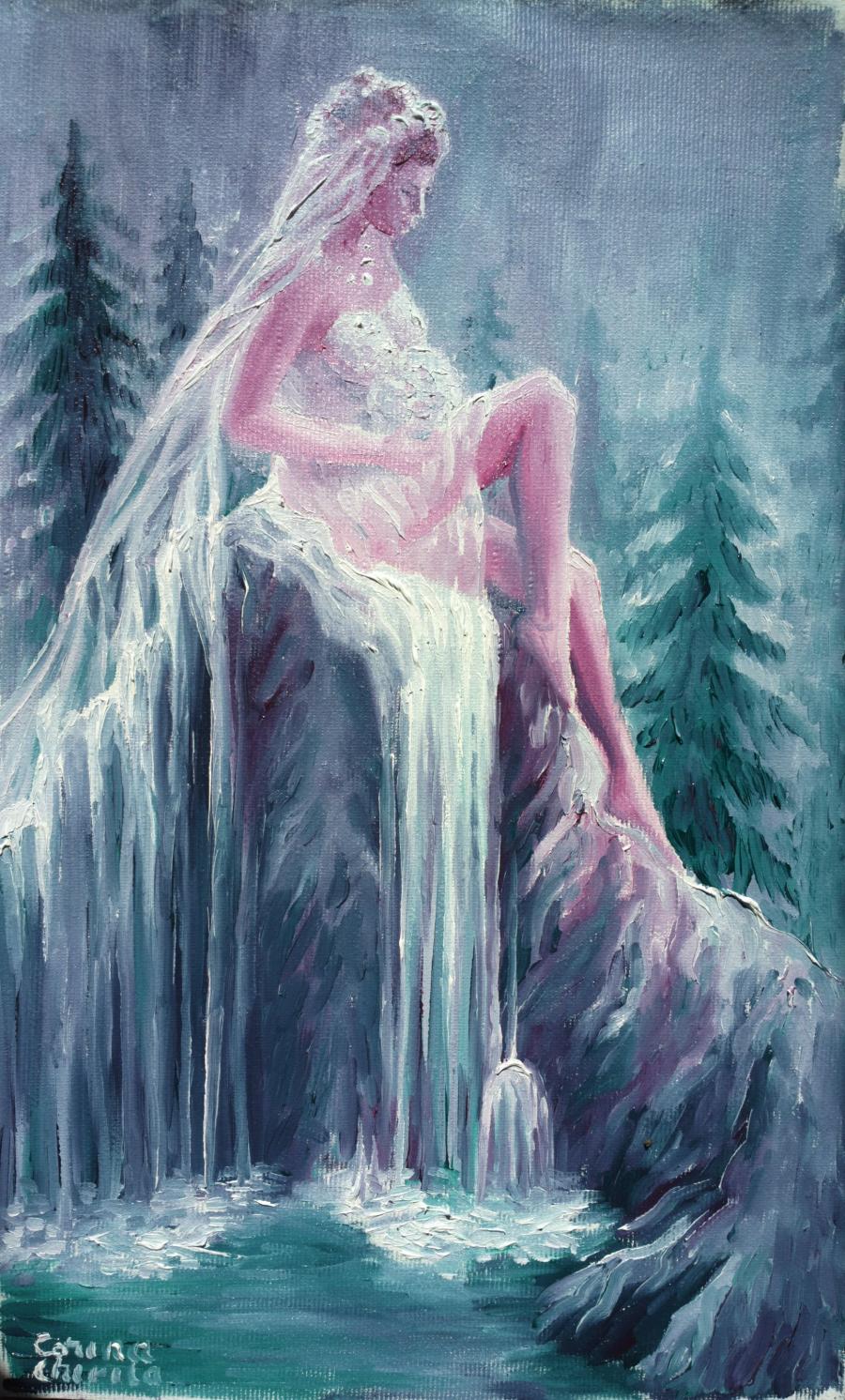 Picturi surrealism Legenda cascadei valul miresei