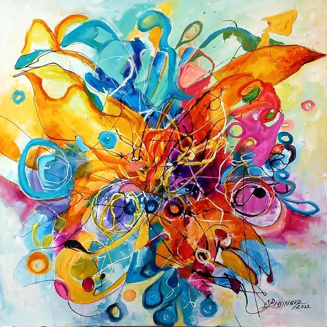 ulei pe panza, dimensiune 60cmx60cm,semn