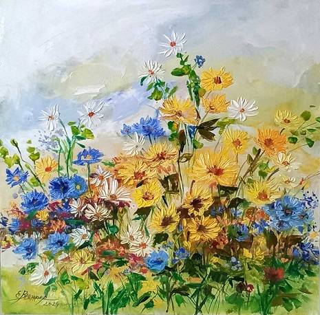 ulei pe panza, dimensiune 60cmx60cm,tehn