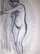 Picturi in creion / carbune Nud 2