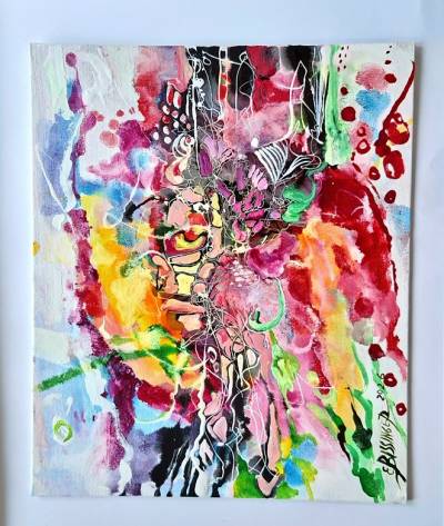 Pictura pe carton panzat. Dimnesiuni 30c