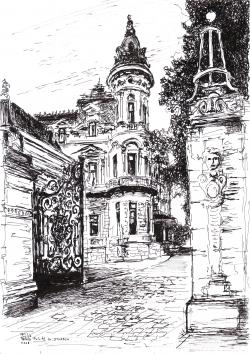 Picturi alb negru Castelul Sturdza Bucur