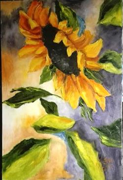 Picturi cu flori Floarea soarelui la apu
