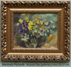 Picturi cu flori Musetel, flori galbene 