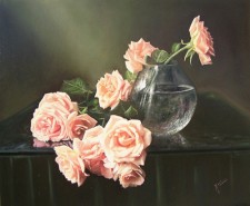 Picturi cu flori Trandafiri in vas de st