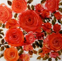 Picturi cu flori Trandafiri Inima de tig