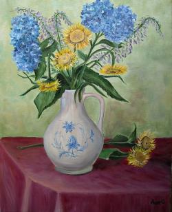 Picturi cu flori Vaza cu flori de camp s
