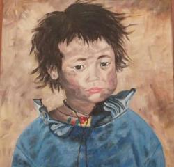 Picturi cu potrete/nuduri Baiat din Nepa