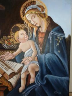 Picturi cu potrete/nuduri madona cu cart