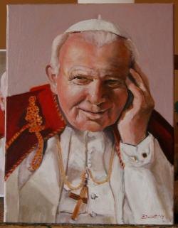 Picturi cu potrete/nuduri Papa Ioan Paul