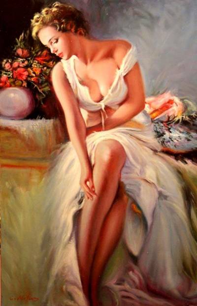 Picturi cu potrete/nuduri Vis de primava