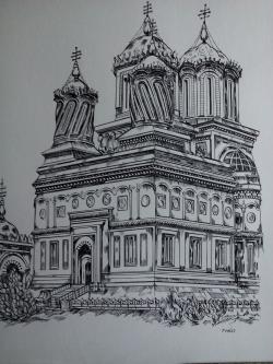 Picturi in creion / carbune manastirea C