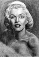 Picturi in creion / carbune Marilyn monr