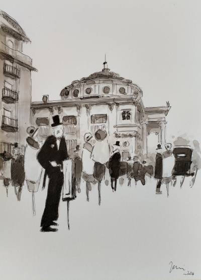 Poza Ateneul Roman,vechiul Bucuresti, tu