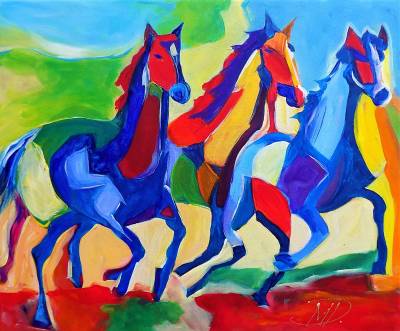 Poza Colored horses